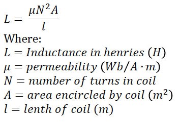 Inductance equation