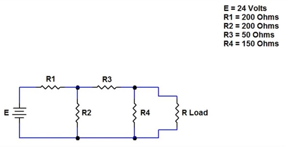 Sample circuit with values
