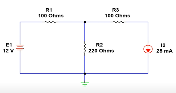 sample circuit with values