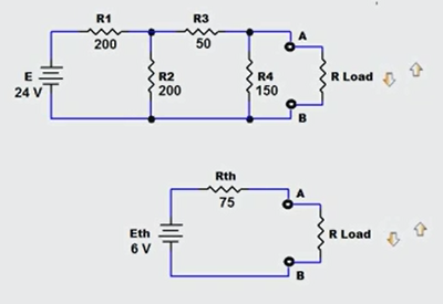 Resistance load series circuit and a parallel circuit digram