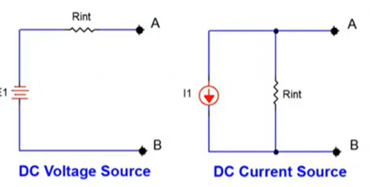 Current and Voltage DC source conversion circuits